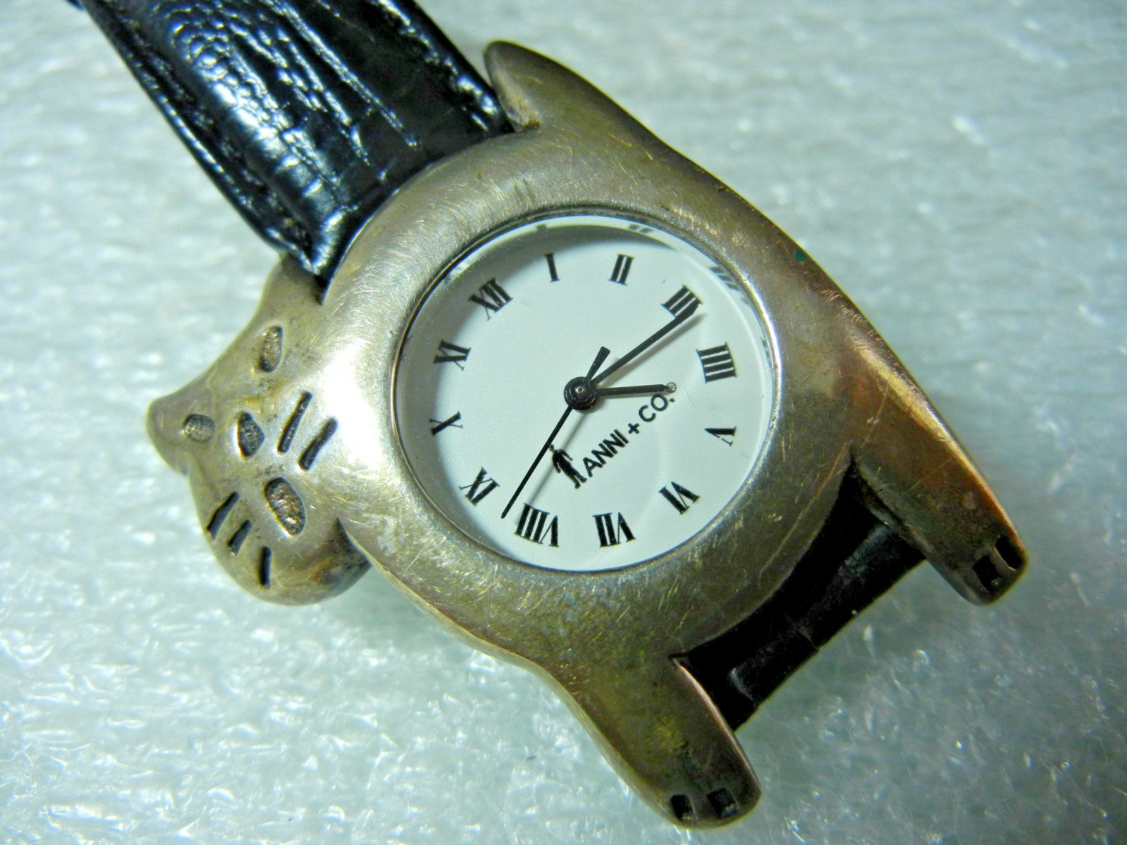 ANNI + CO Ladies .925 Sterling Silver Quartz CAT Watch with New battery