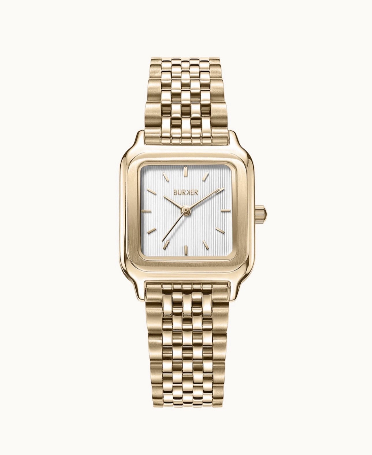 Burker Women’s Macy Quartz Watch White/Gold Stainless Steel