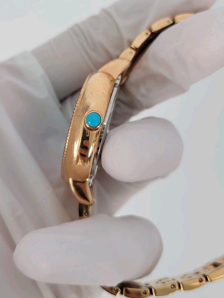 Ecclissi Sterling Silver Turquoise Blue Dial Gold Tone Women’s Quartz Watch