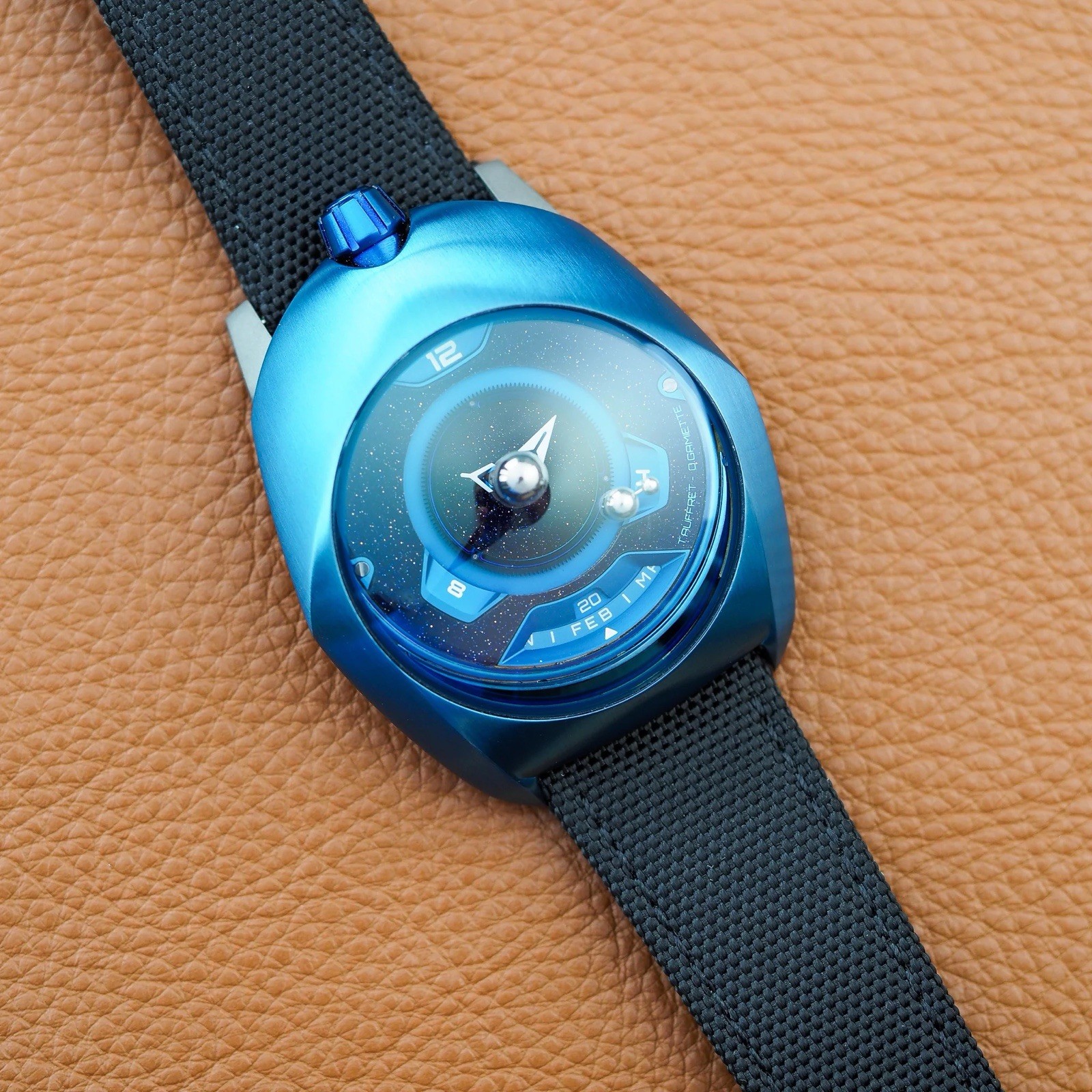 RARE: SpaceOne Tellurium 2024 Titanium Blue Automatic 41mm Watch box & papers