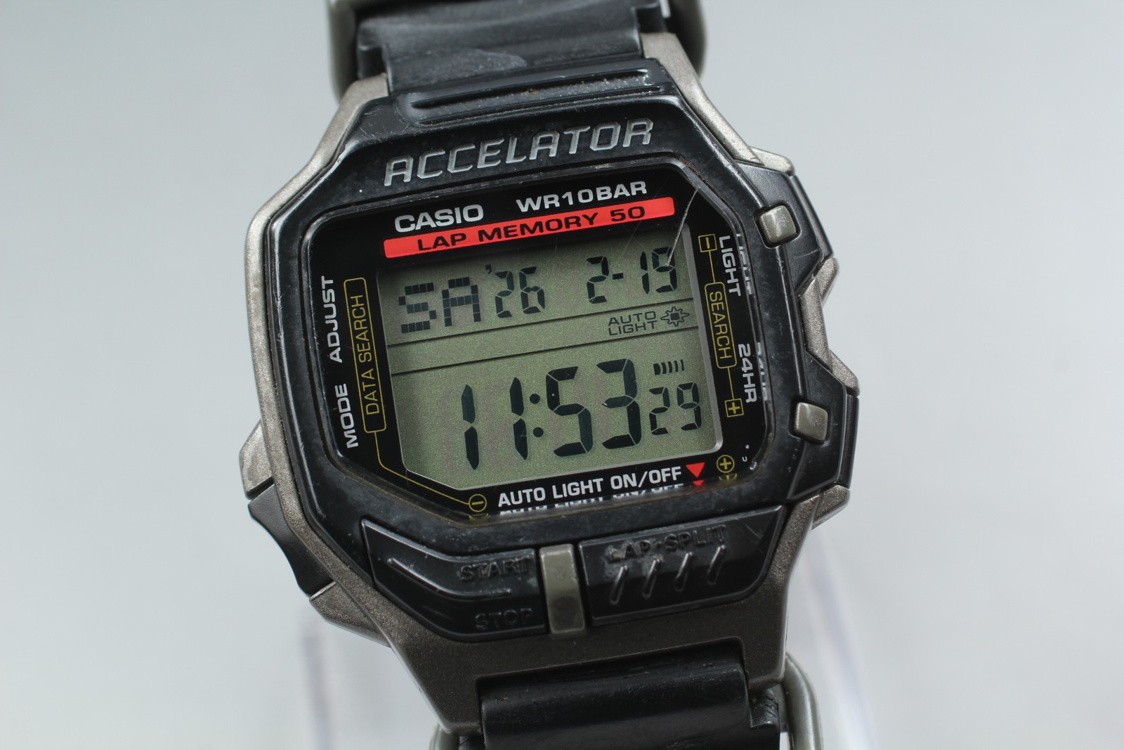 [Exc+5] Casio Accelator ACL-200 Black Quartz Digital Men’s Watch From JAPAN