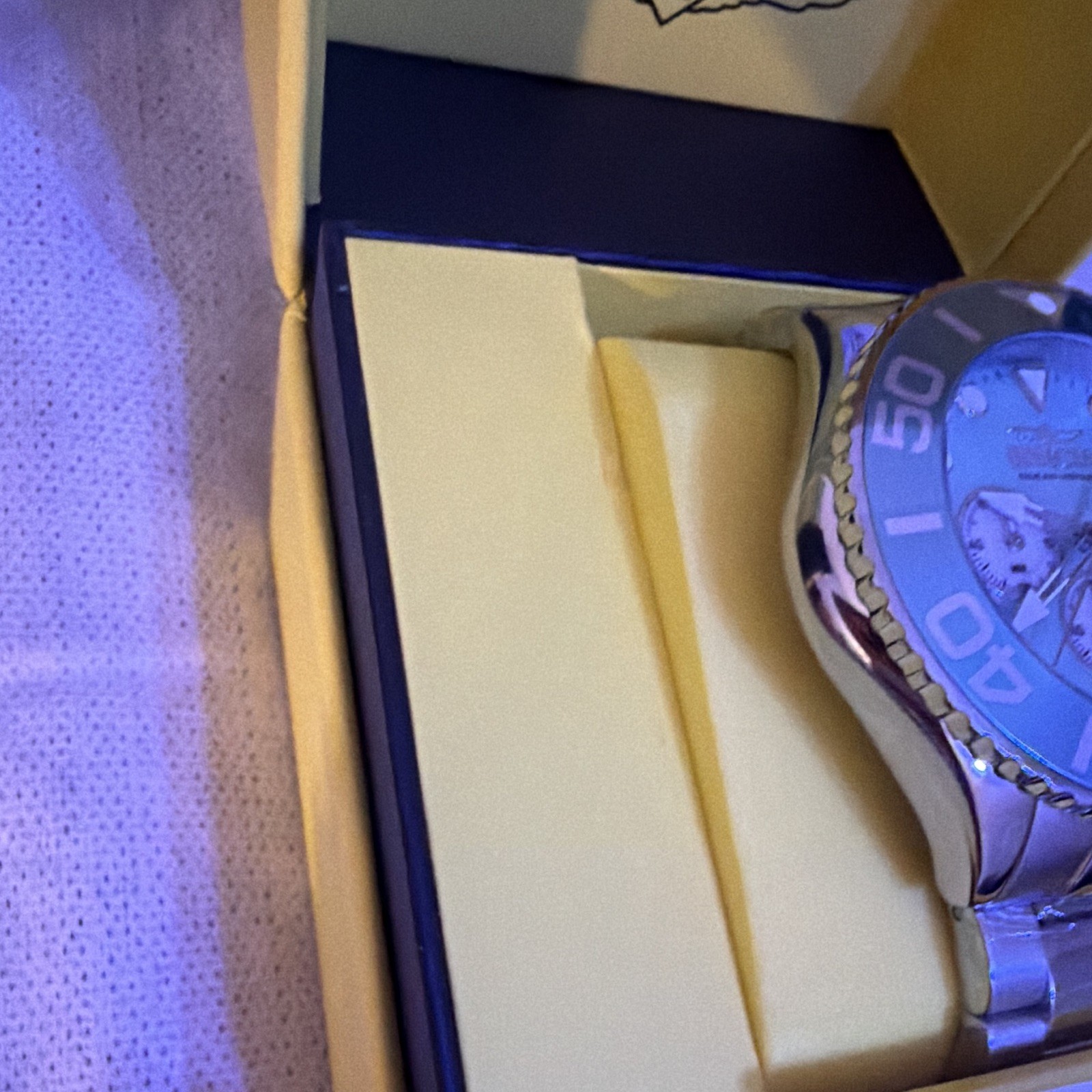 Invicta Men’s Diver Quartz Chronograph Blue Dial SS Bracelet 300m 50mm w/Box