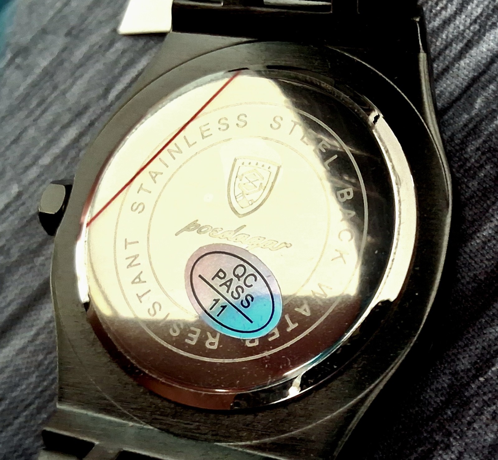Rare Poedagar Black Sea Guilloché Dial Mens Dress Watch