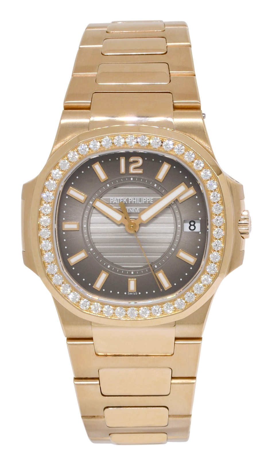 Patek Philippe Nautilus 18k Rose Gold & Diamond Ladies Watch 7010/1R