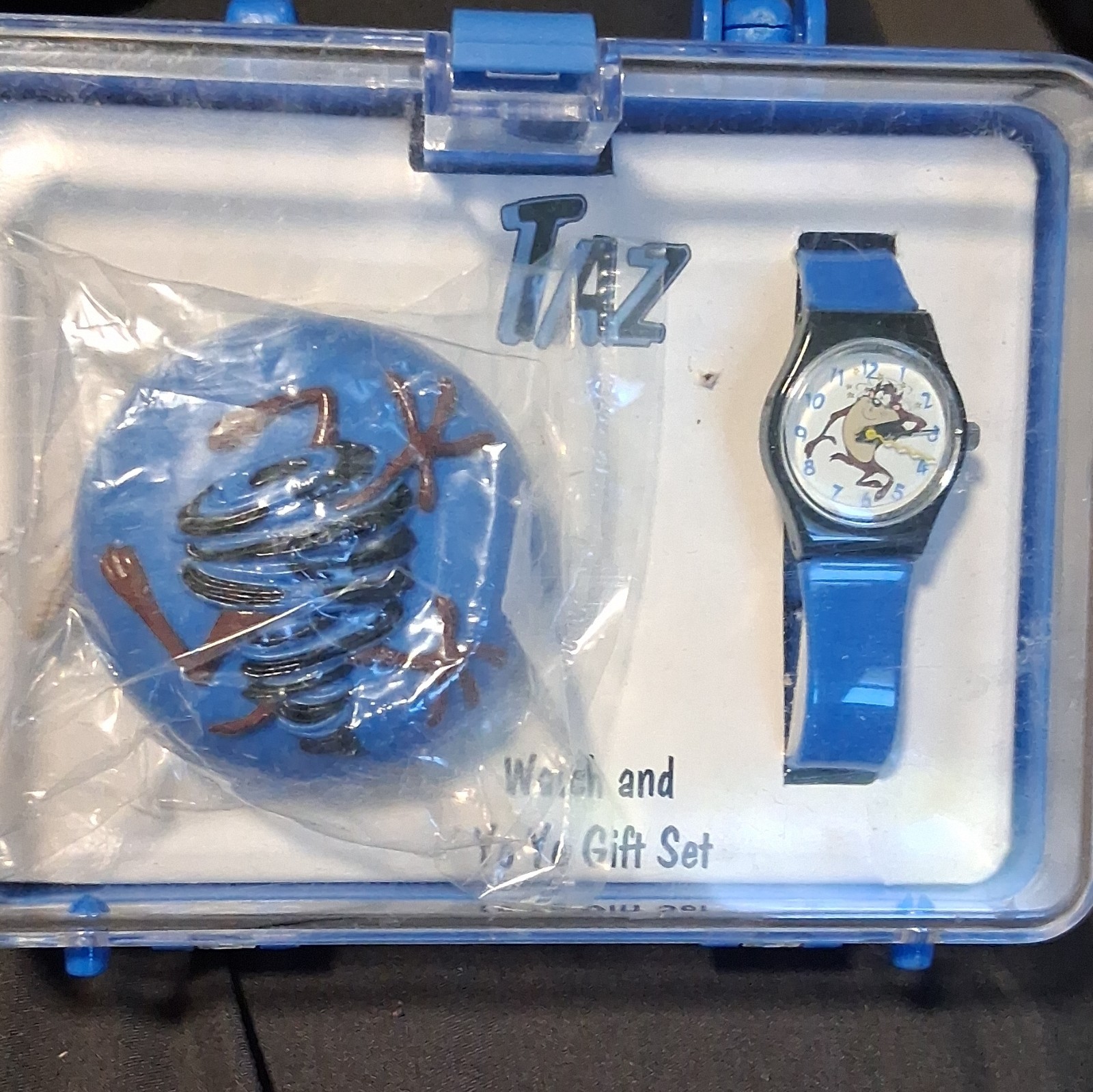 Warner Bros. Taz Unisex Kids Quartz Analog Watch Gift Set Blue Band w/ Box