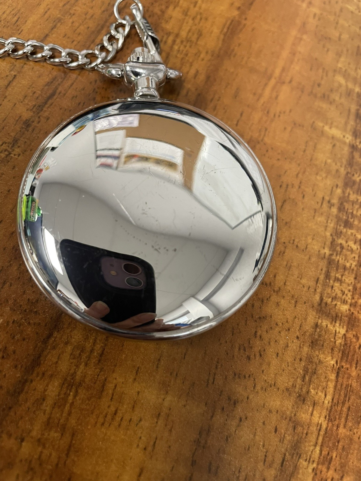 NATIVE AMERICAN THEME THUNDERBIRD POCKET WATCH RUNS “FOUNDING FATHERS” w/CHAIN