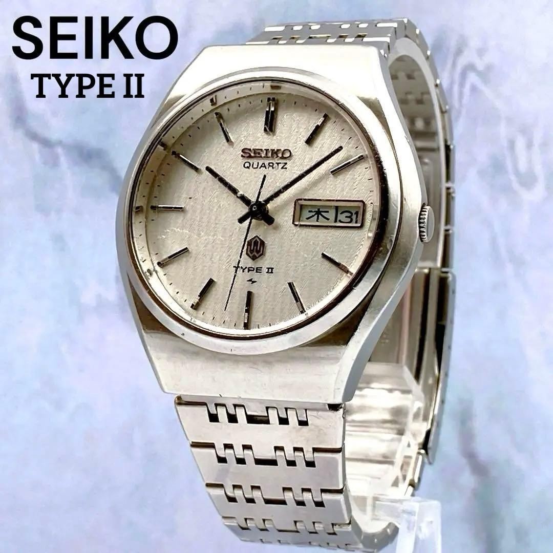 Working SEIKO QUARTZ TYPE II men’s wristwatch 1976 SS Seiko Type 2 quartz stainl
