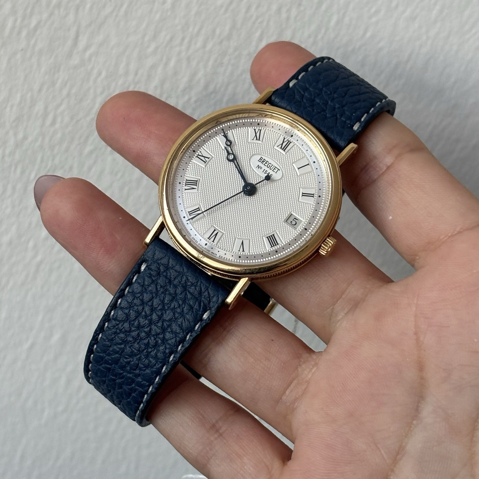 Breguet 5910ba – 35mm Yellow Gold White Dial – No Box And Papers