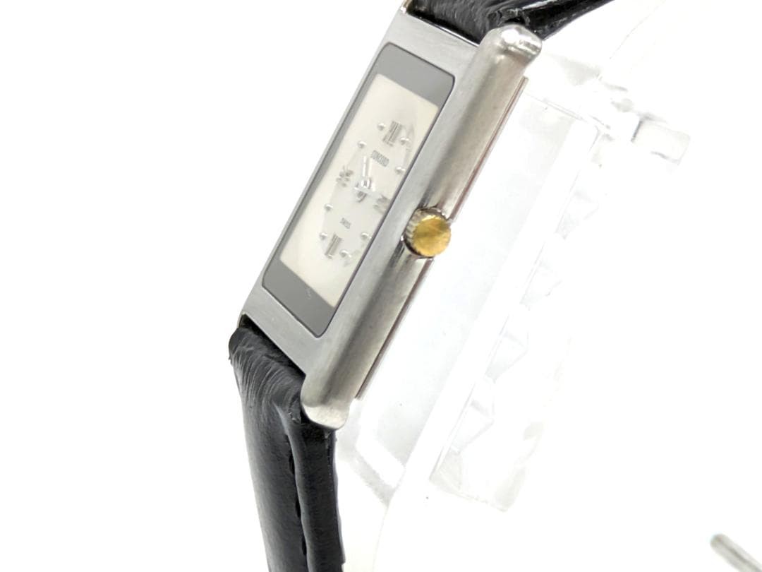 Concord Delirium Quartz New Battery Working Square Watch 17cm 6.7in Silver Dial