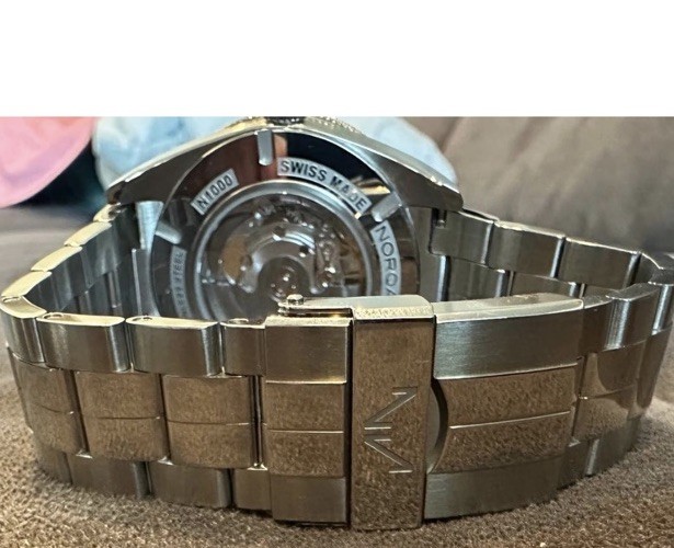 NORQAIN Adventure Sport 42mm Automatic Gray Dial Steel Bracelet 100m Date