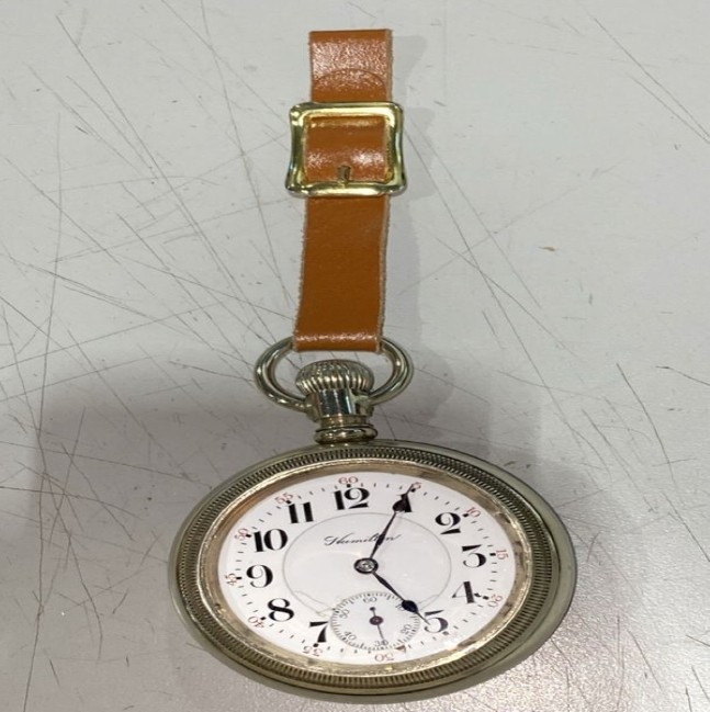 DEFECTIVE Monster18SZ Hamiliton Pocket Watch In Display Case Railroad G G3D