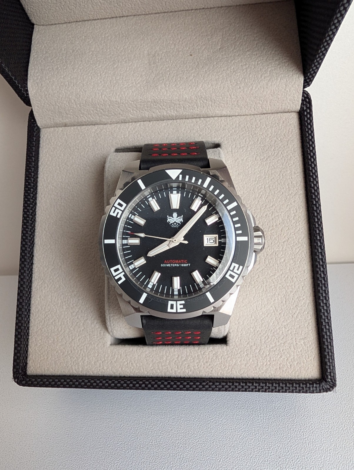 PHOIBOS Leviathan 45MM Diver 500M Automatic W/ extra strap WATCH PY032C 500M