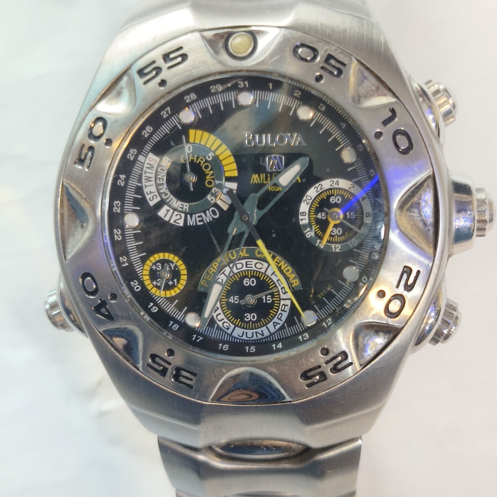SPECIAL 96C10 BULOVA MILLENNIA PERPETUAL CALENDAR WATCH EB-2