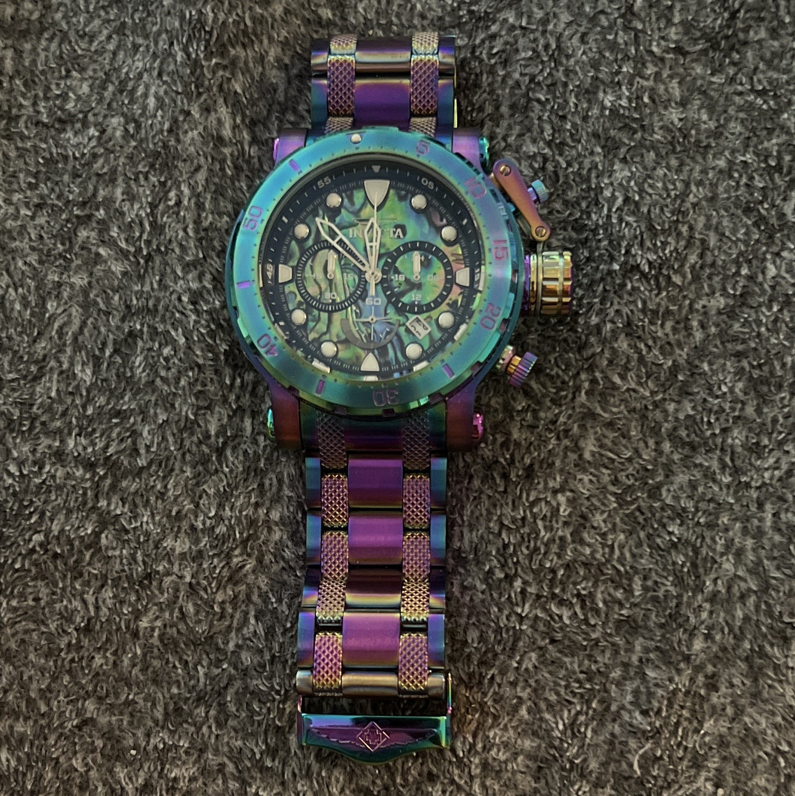 Invicta Men’s Sport Chronograph Date Quartz Multicolor SS Bracelet Watch