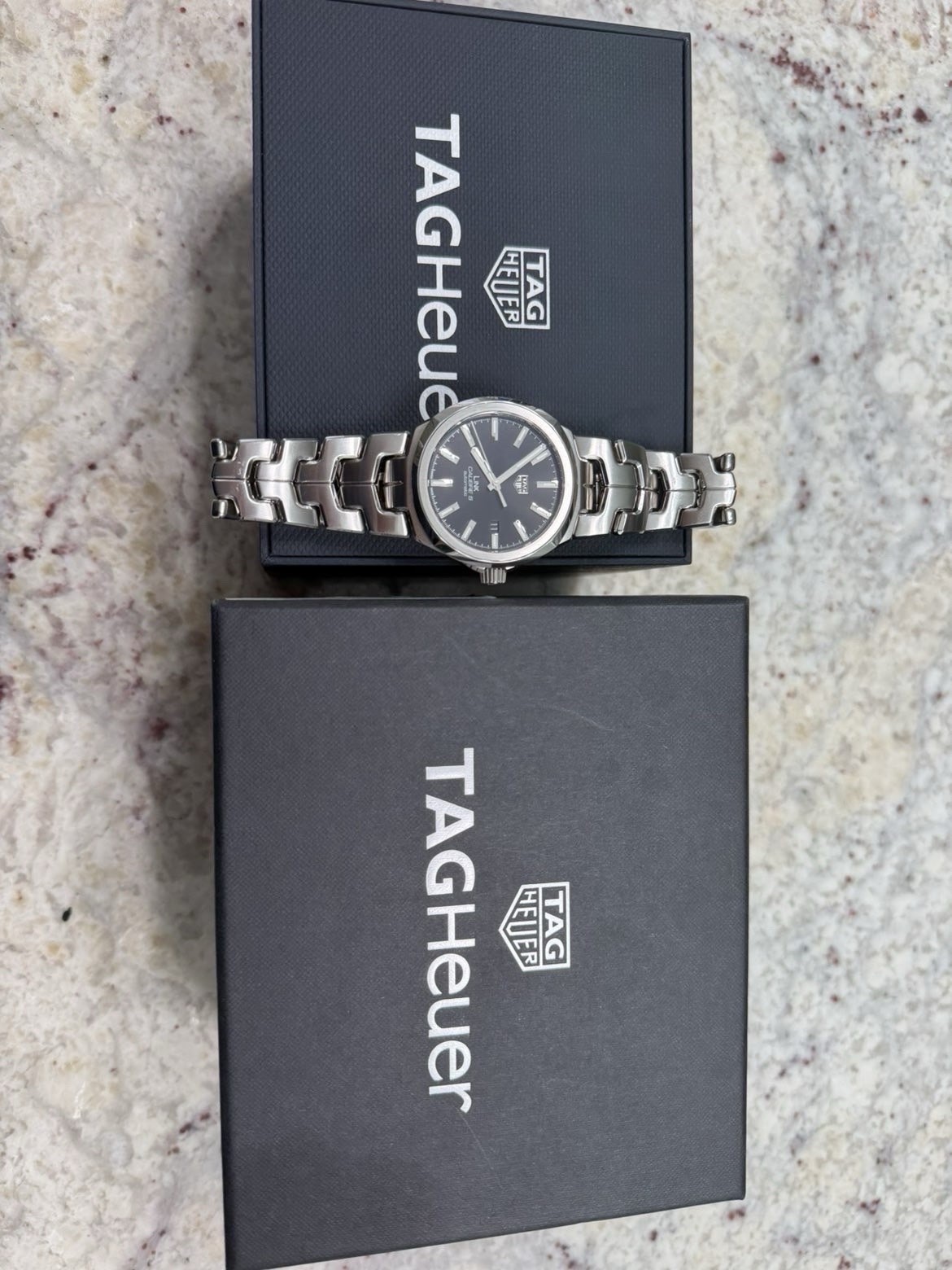 TAG Heuer Link Calibre 5 Automatic Black Dial Date SS Bracelet w/ Box