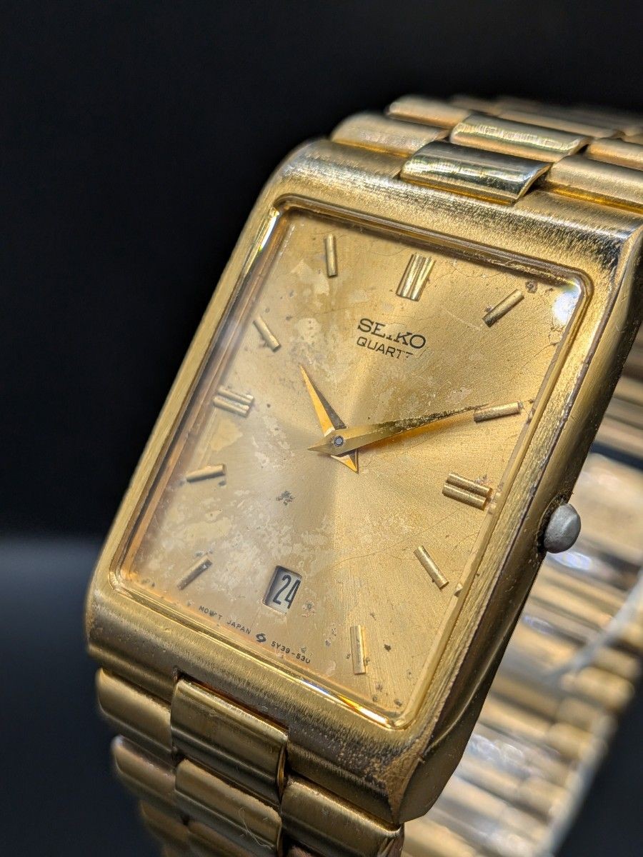 Rare Item SEIKO Galaxy 5Y39 5150 with Battery and Packing Replaced Analog Quartz
