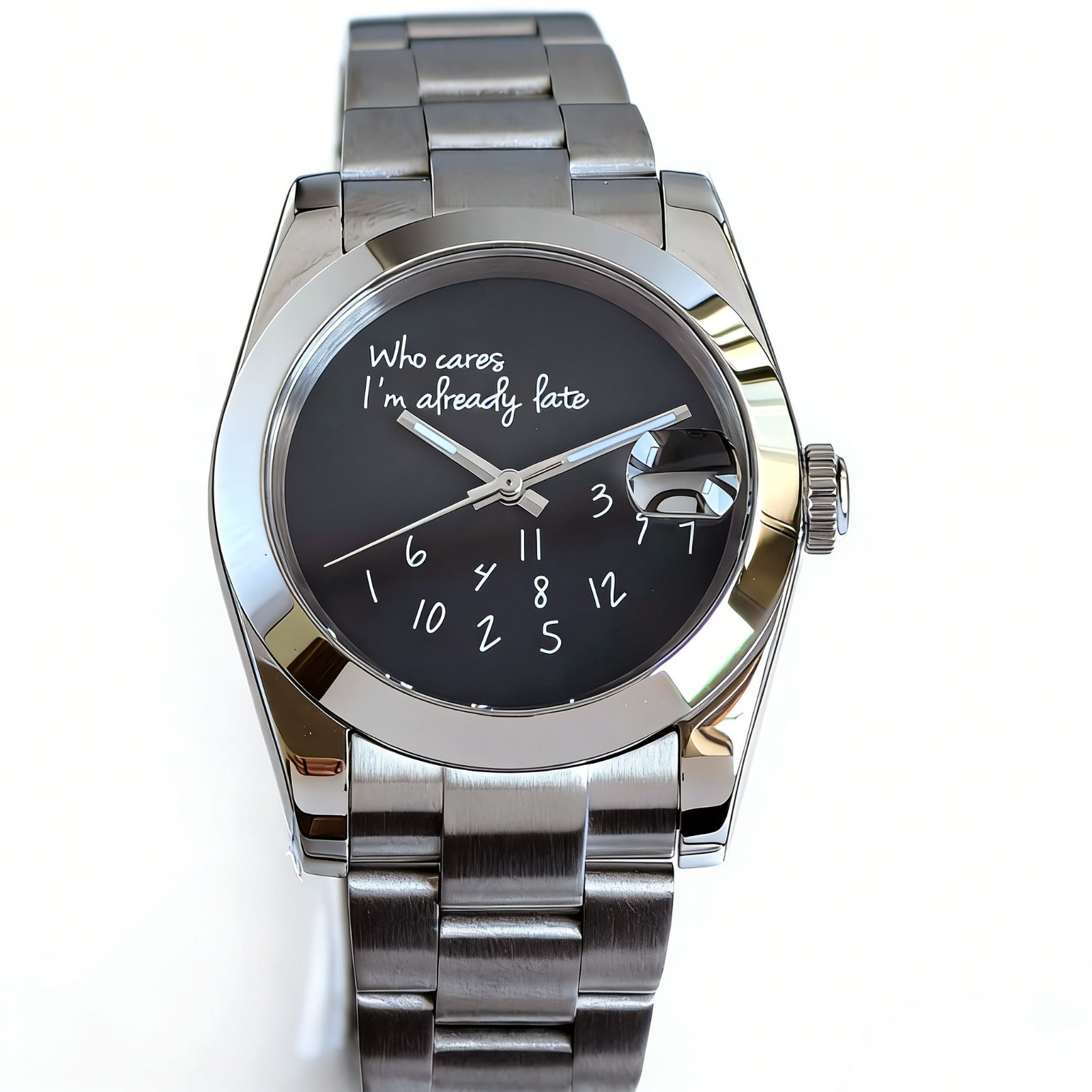 Black Date 36/39mm Sapphire Smooth Bezel 20ATM NH35 PT5000 Automatic Men Watch