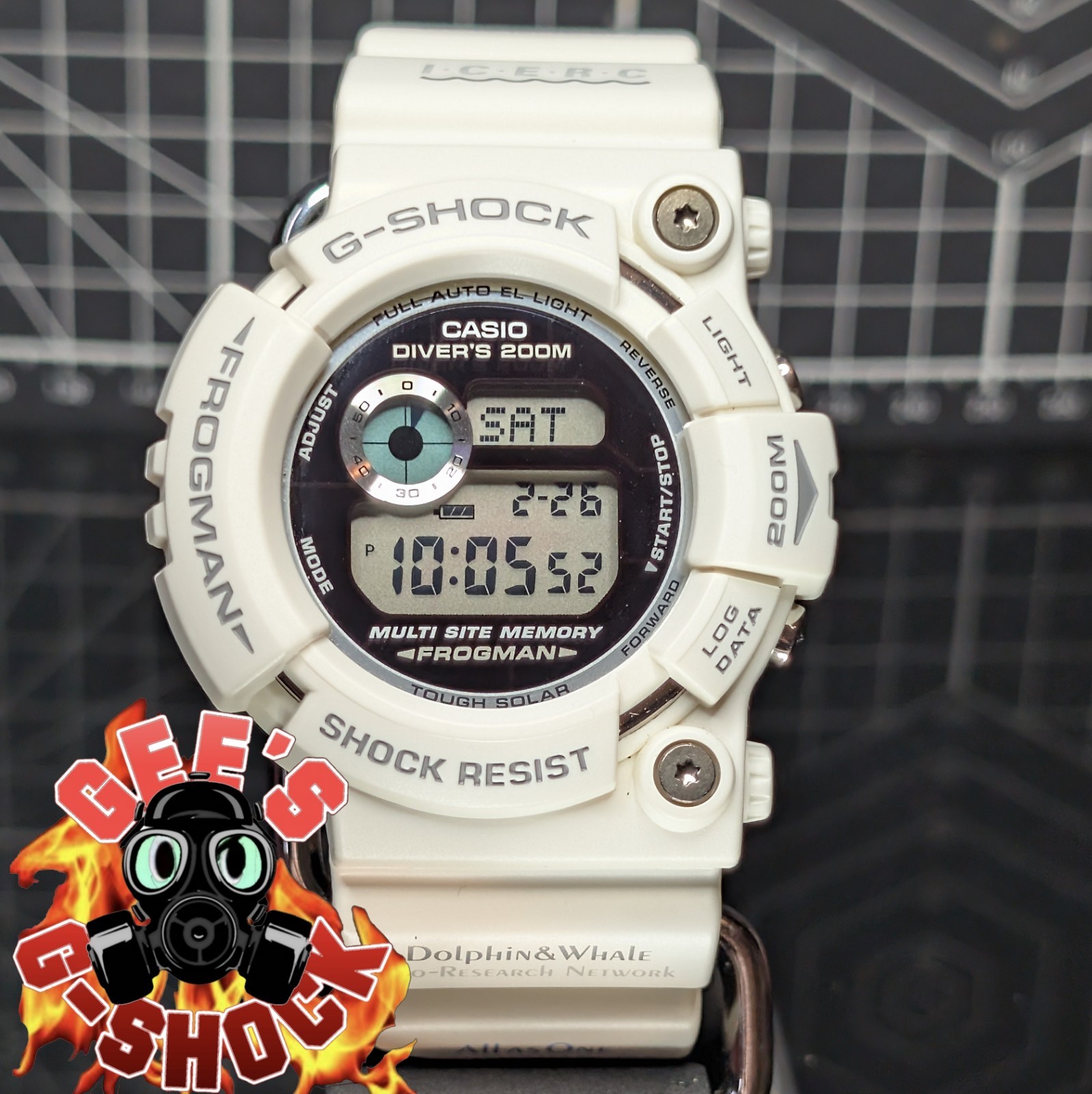 Casio G-Shock ICERC GW-200 Solar Titanium Screwback White Frogman GW-206K-7