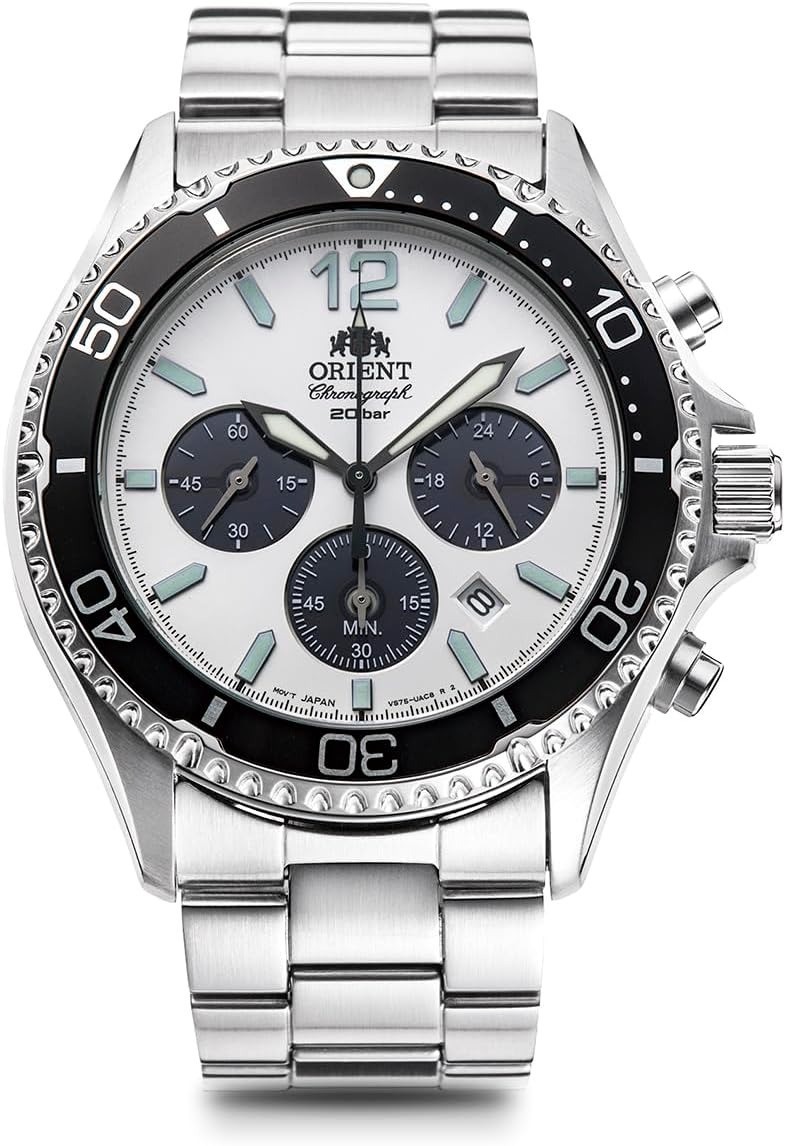 Orient Mako Solar Panda Chronograph RN-TX0203S JDM Sapphire Glass MADE IN JAPAN