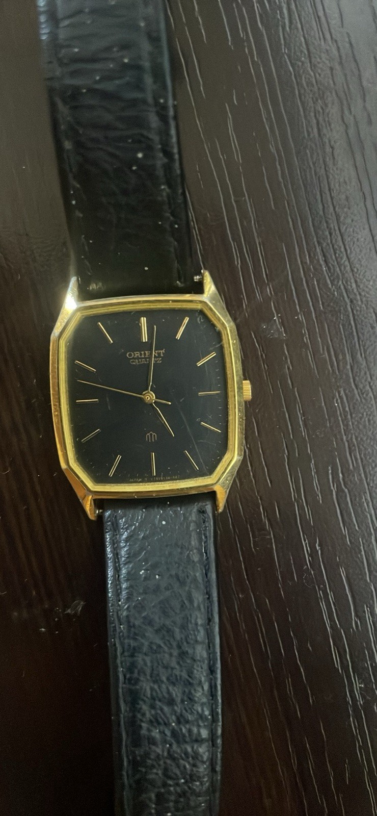 Vintage Gold Plated Orient Quartz Watch Japan C75817-41BJ 30 mm