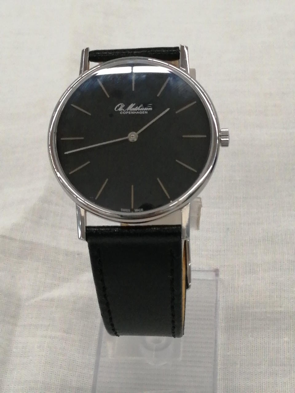 [B1N] Ole Mathiesen Classic 33mm Quartz Steel 30-07-07 Minimalist [t5v]