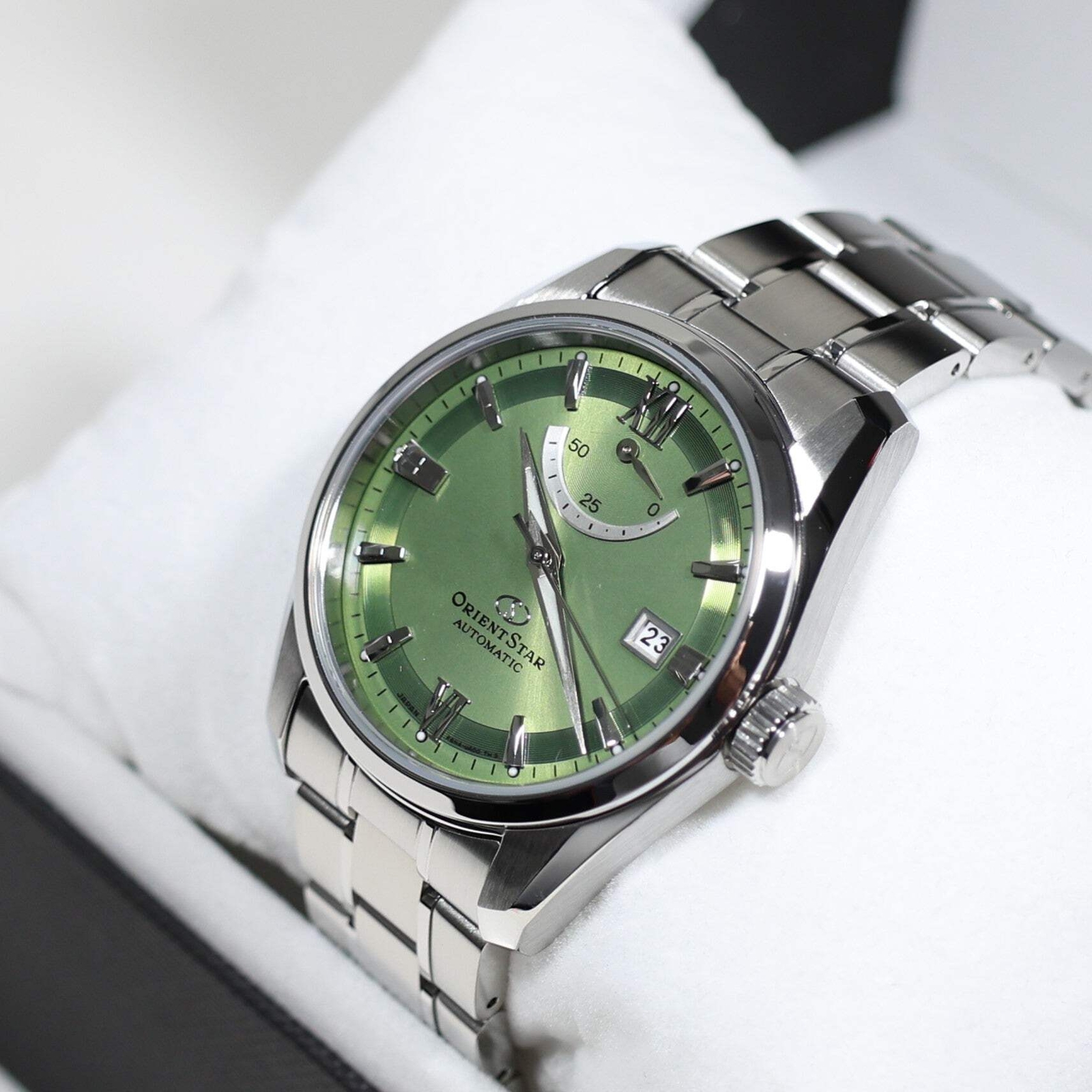 Orient Star Automatic Green Dial Stainless Steel Watch RE-AU0107E00B