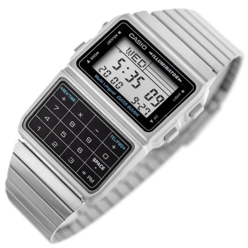 Casio Data Bank DBC-611-1DF Calculator Watch Silver Vintage Retro Japan New
