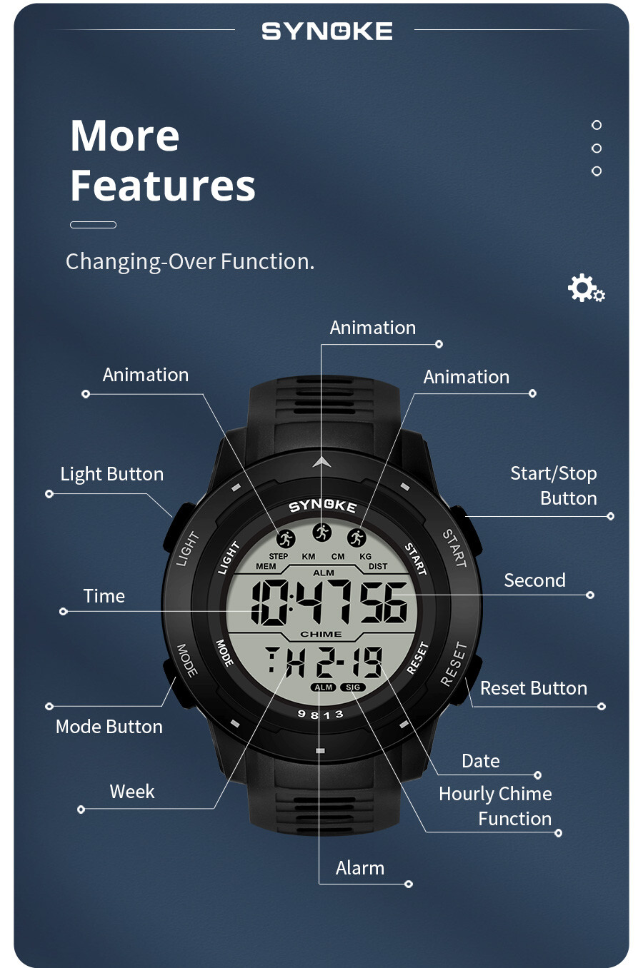 Men’s Waterproof Digital Sports Watch Military Tactical LED Backlight Wristwatch