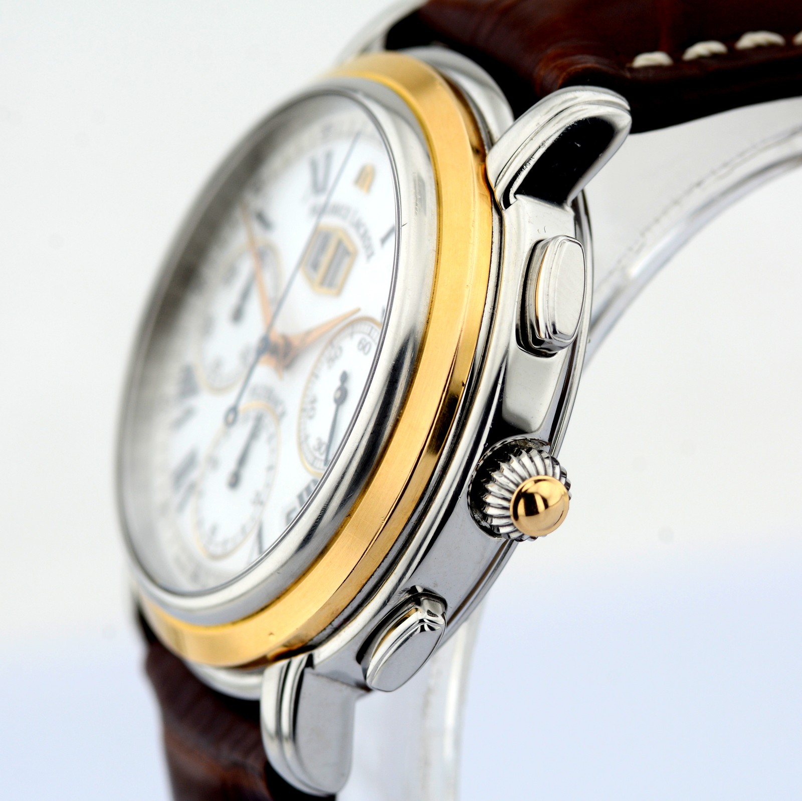 Maurice Lacroix / Masterpiece Flyback Chronograph – 18K Gold Bezel Big Date