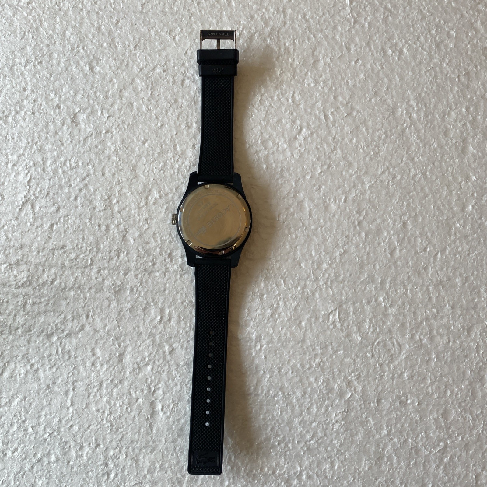 Lacoste Black Blue Dial Quartz Watch LC79.1.47.2788 Rubber Strap Unisex 30m 3ATM