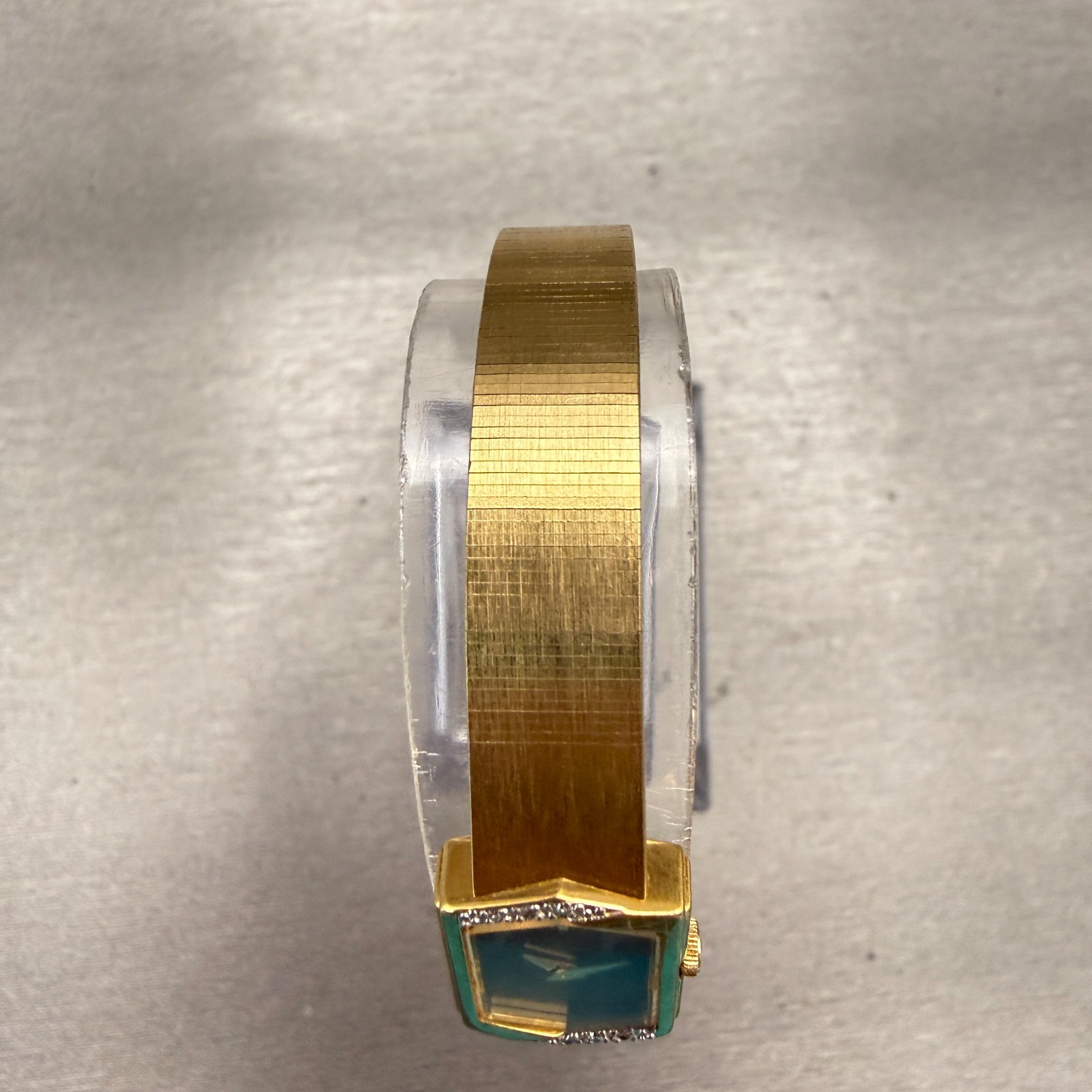 Seiko Watch Women 13mm Brown Dial Gold Tone Rectangle 1850-5039 New Battery VTG