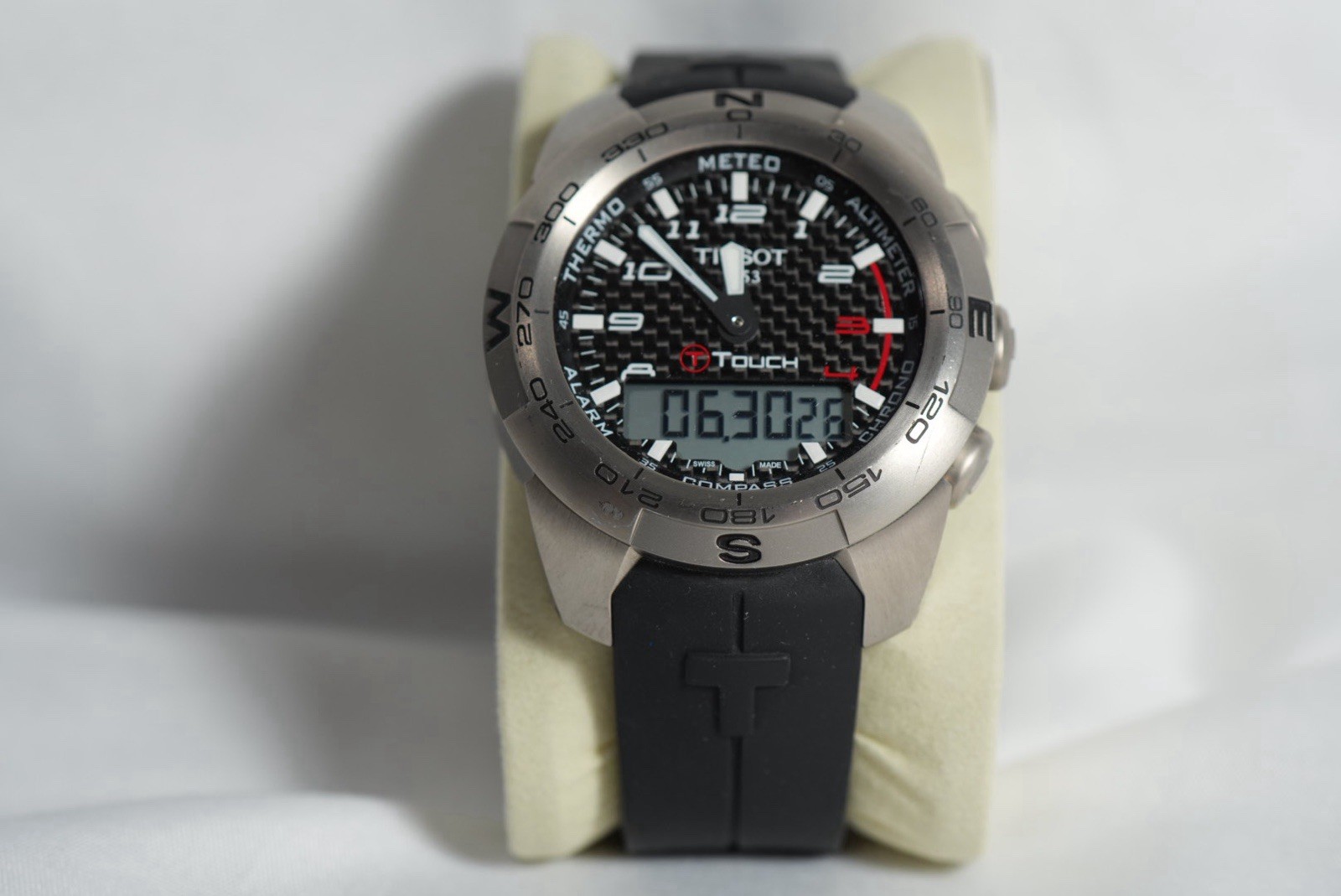 Tissot T-Touch Expert Quartz 43mm Titanium Black Dial Rubber Strap 100m