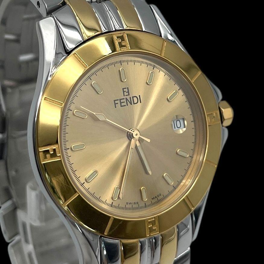 FENDI Orologi 2500G 38.0 mm Used Watch Quartz Men Silver Dial Analog Running
