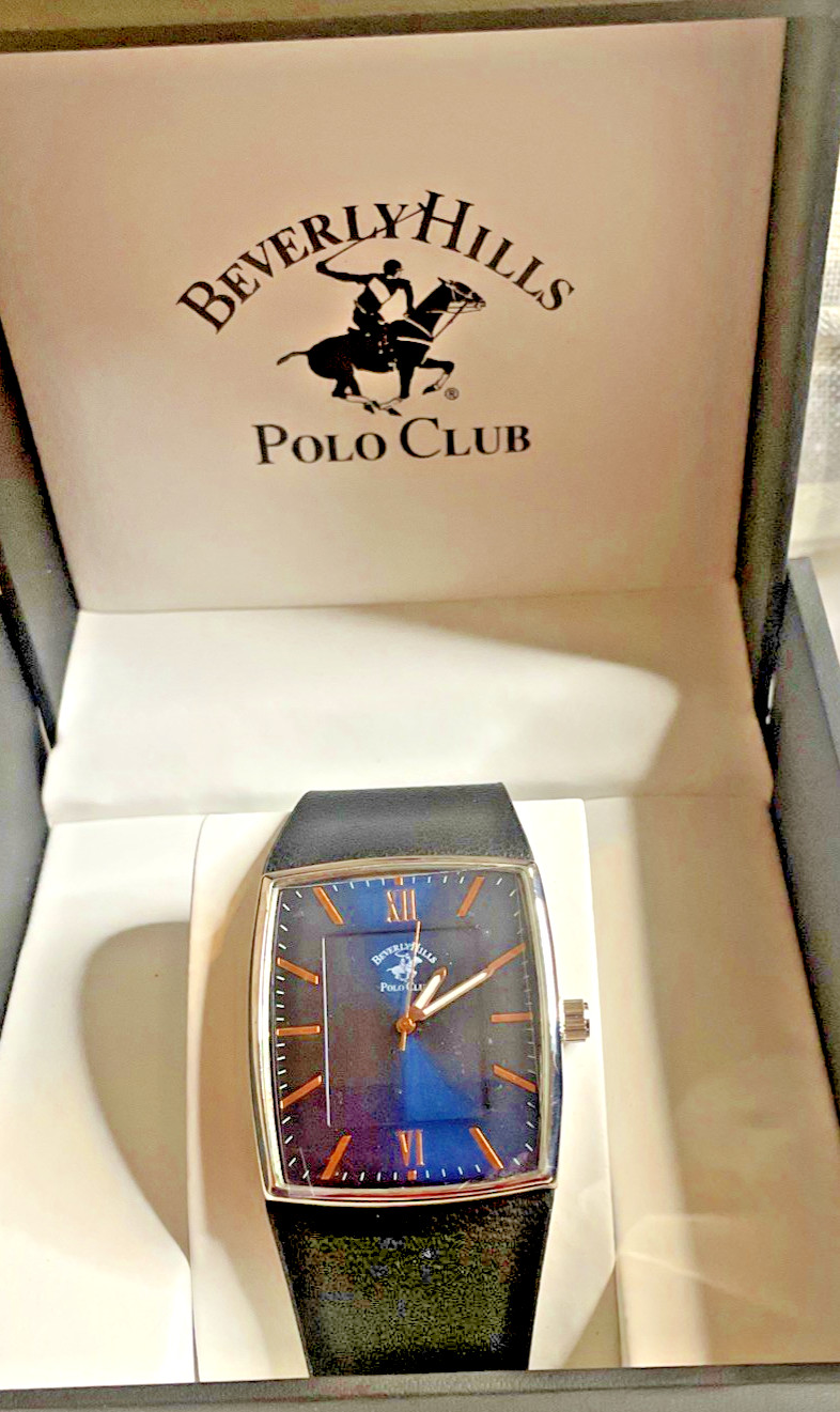 MENS-Beverly Hills Polo Club Designer Watch Quarts Movement NEW IN BOX