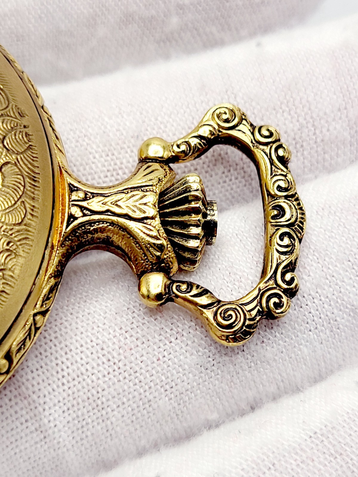 Rare 48mm [MINT] Andre Rivalle Vintage Incabloc Gold Ton Swiss Made Pocket Watch