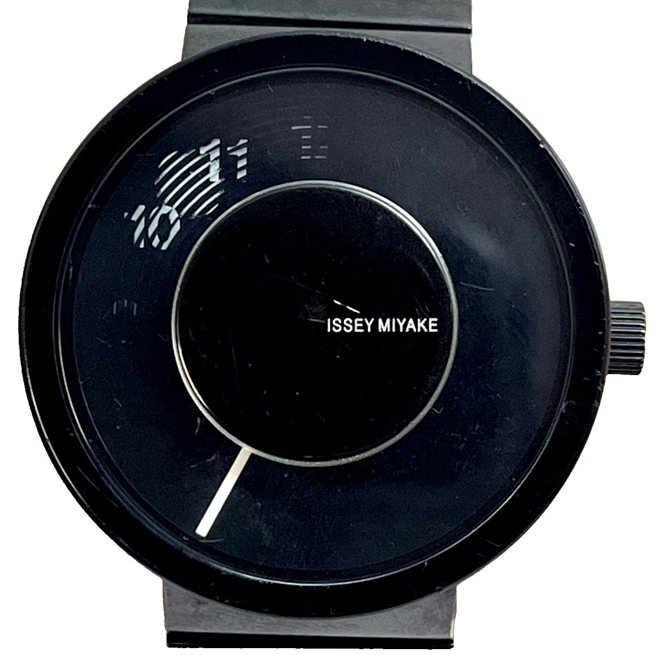 SEIKO ISSEY MIYAKE VUE SILAV002 by YVES BEHAR Black Quartz Watch Japan Rare#732B