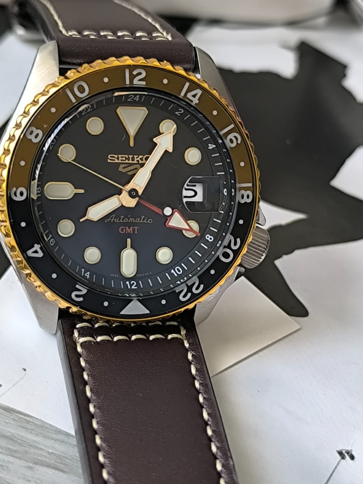 Seiko 5 Sports Asia SSK036K1 SKX GMT Black dial (no box*) SSK036K1