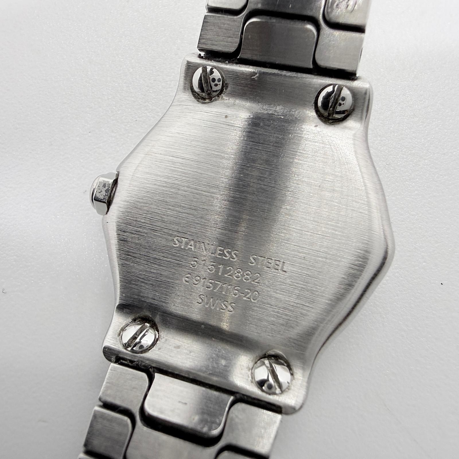Ebel Classic Wave Diamond Bezel Ladies Quartz Watch E9157116-20 Japan 071654