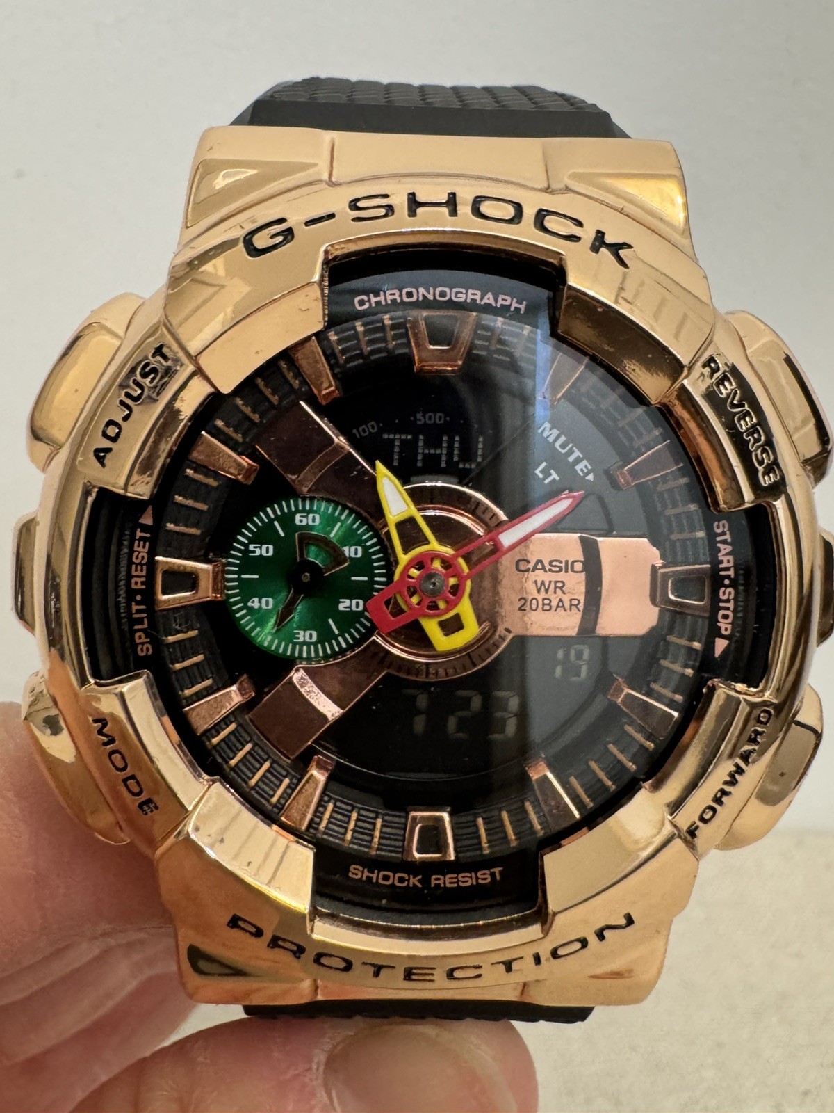 G-SHOCK GM110RH-1A Rose Gold Case Resin Quartz Digital Analog Watch
