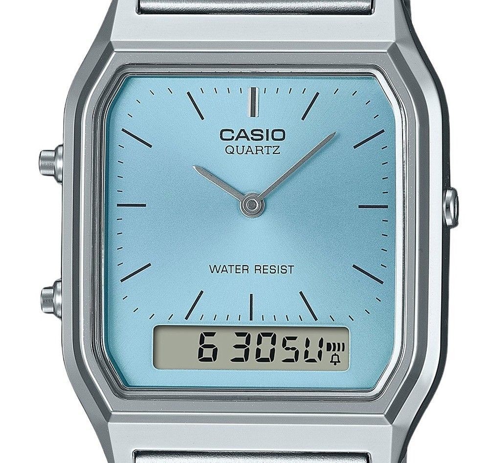 Casio Vintage Analog Digital Turquoise Dial Quartz AQ-230A-2A1 Unisex Watch