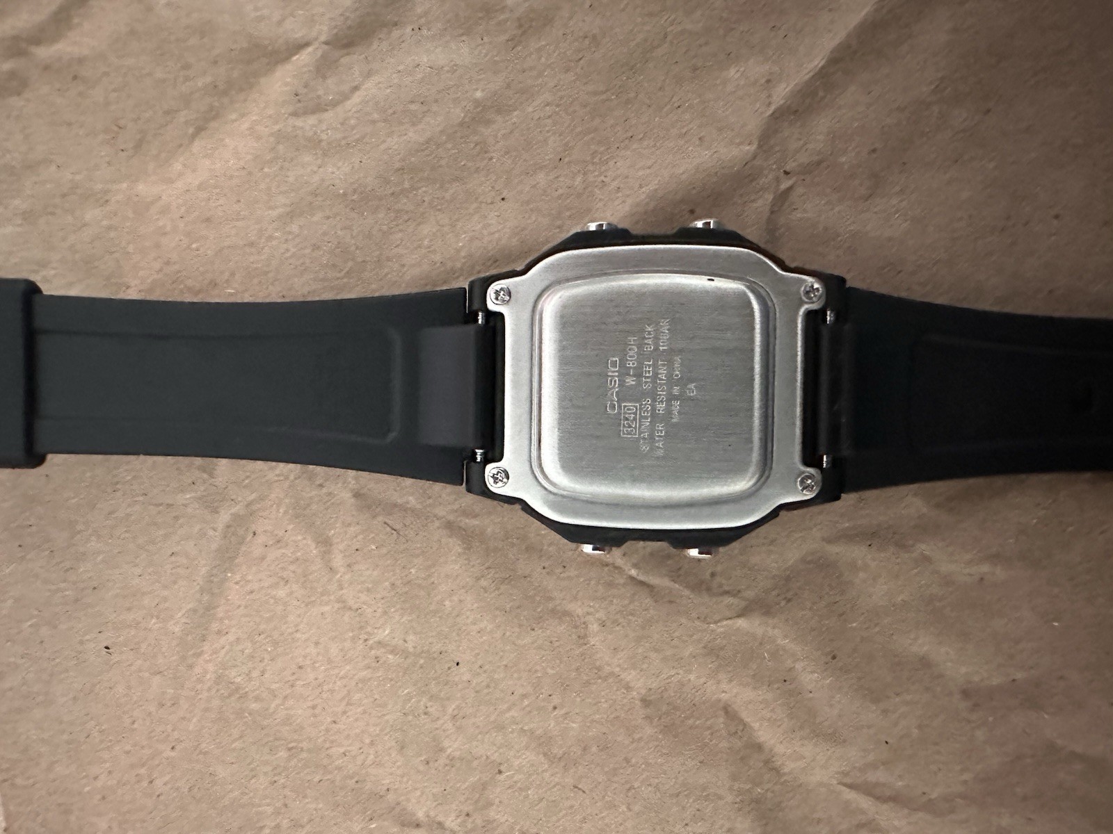 Casio W-218H Digital Black Resin Strap