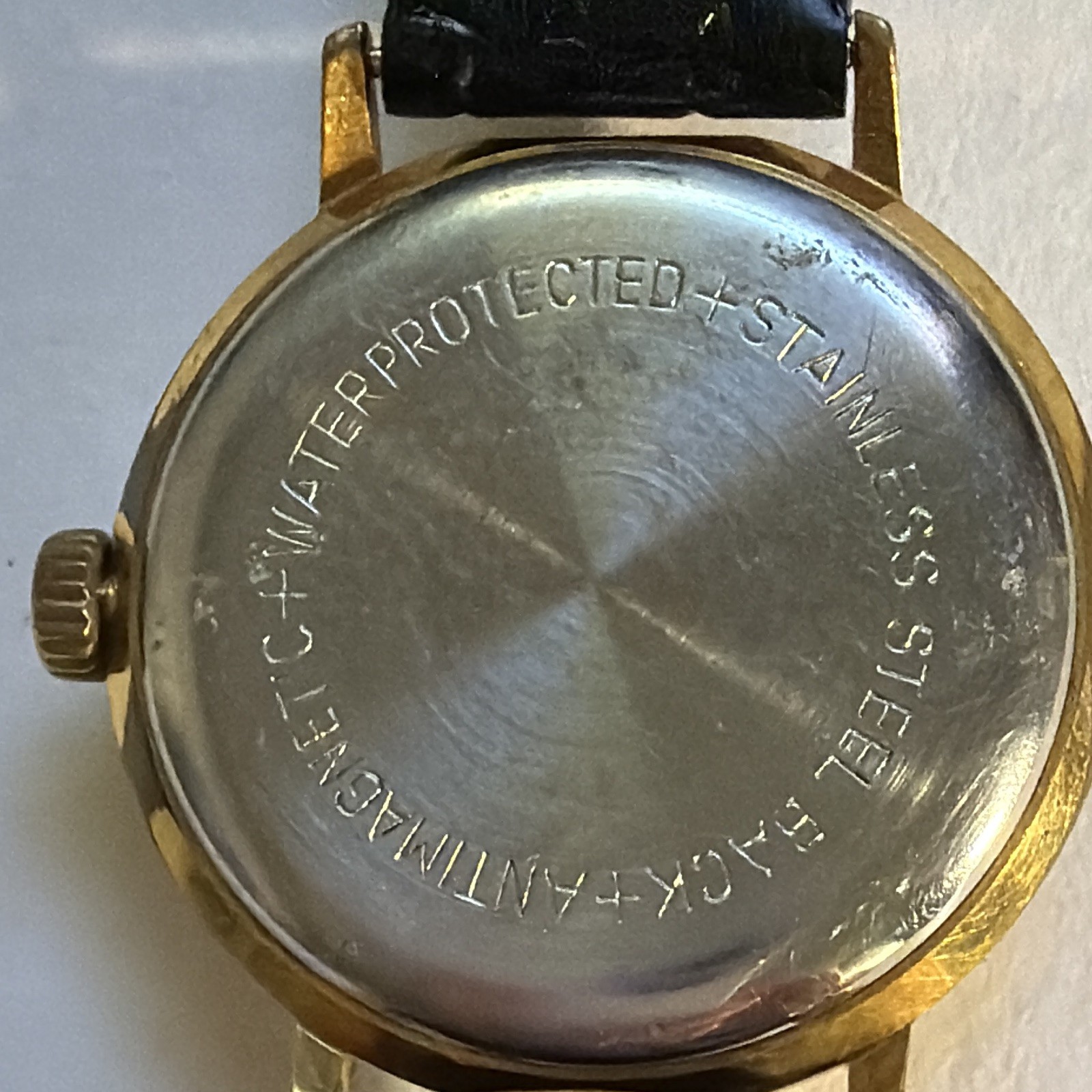 Kienzle Antimagnetic Manual Gold Tone Silver Baton Dial Black Leather Strap