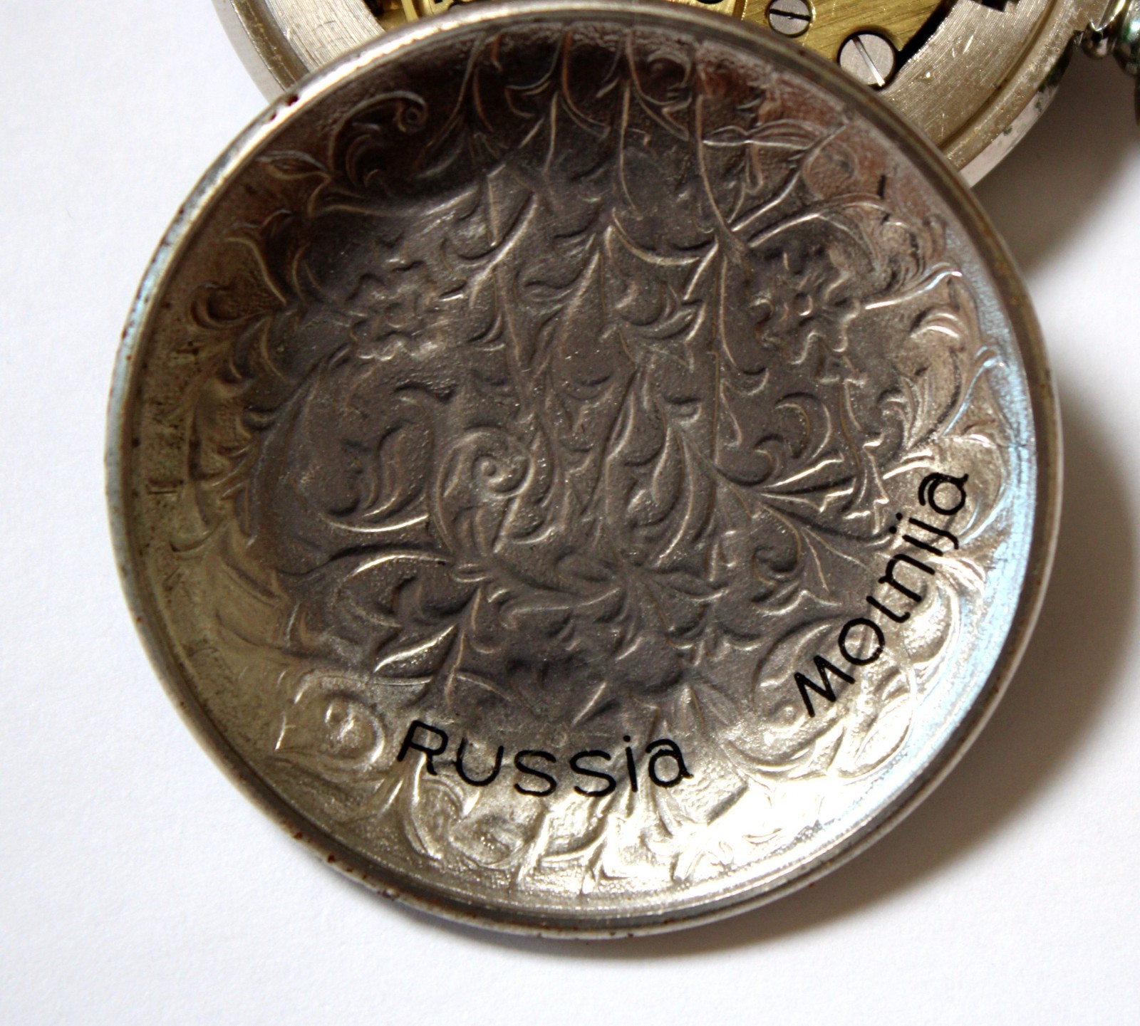 Vintage Molnija Russian 3 Graces Wind Up Pocket Watch Runs Great 3602;18Jewels