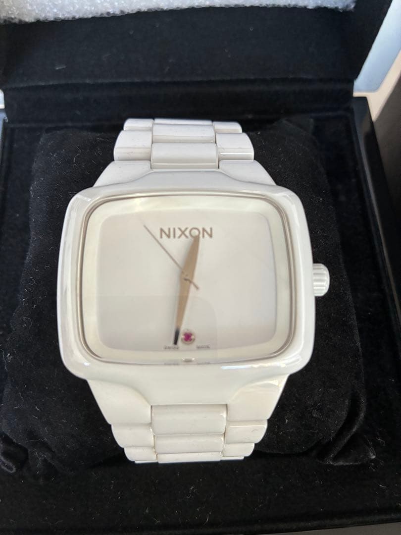 Nixon Ceramic Player Automatic Swiss Movt Men’s Watch White A145 Box Papers 17cm