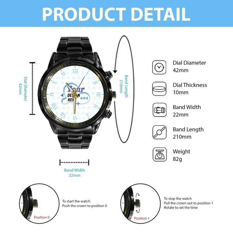 Shelby Cobra Snake Silver Dial Black Stainless Steel Men Chronograph Wristwatch
