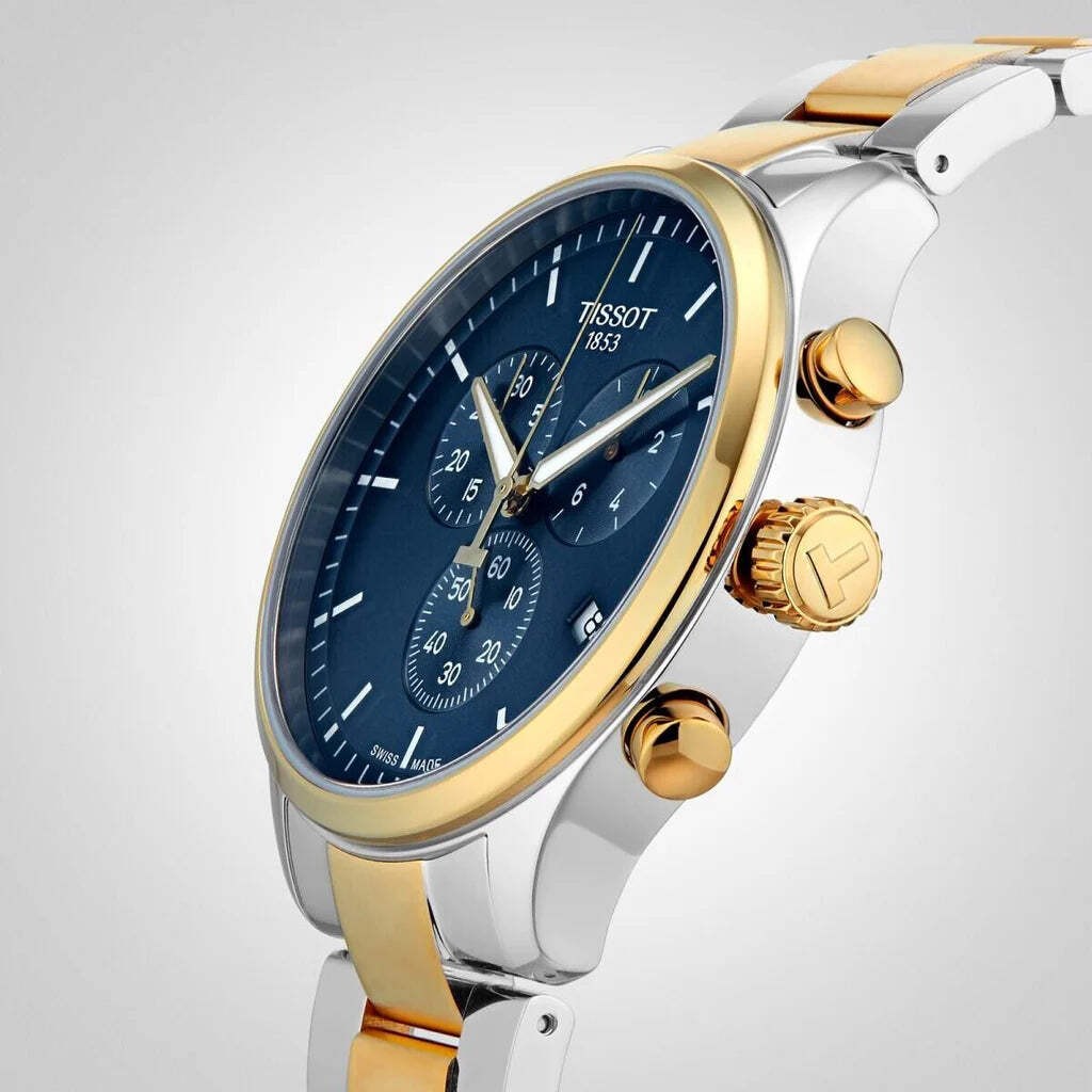 Tissot Chrono XL Classic Blue Dial Two Tone Watch for Men – T116.617.22.041.00