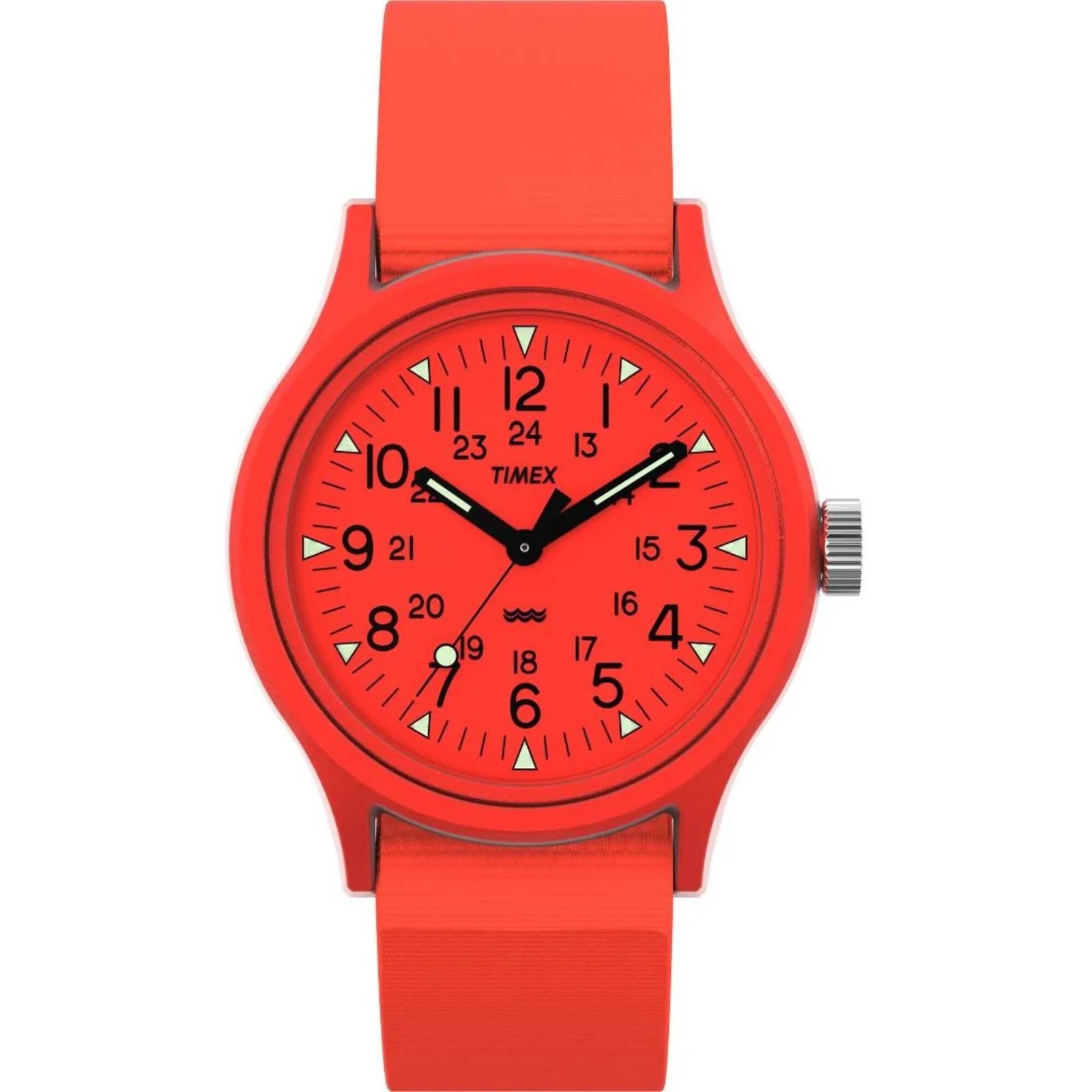 Timex Men’s Watch MK1 Resin Case Orange Dial Fabric Strap Quartz TW2W91300VQ