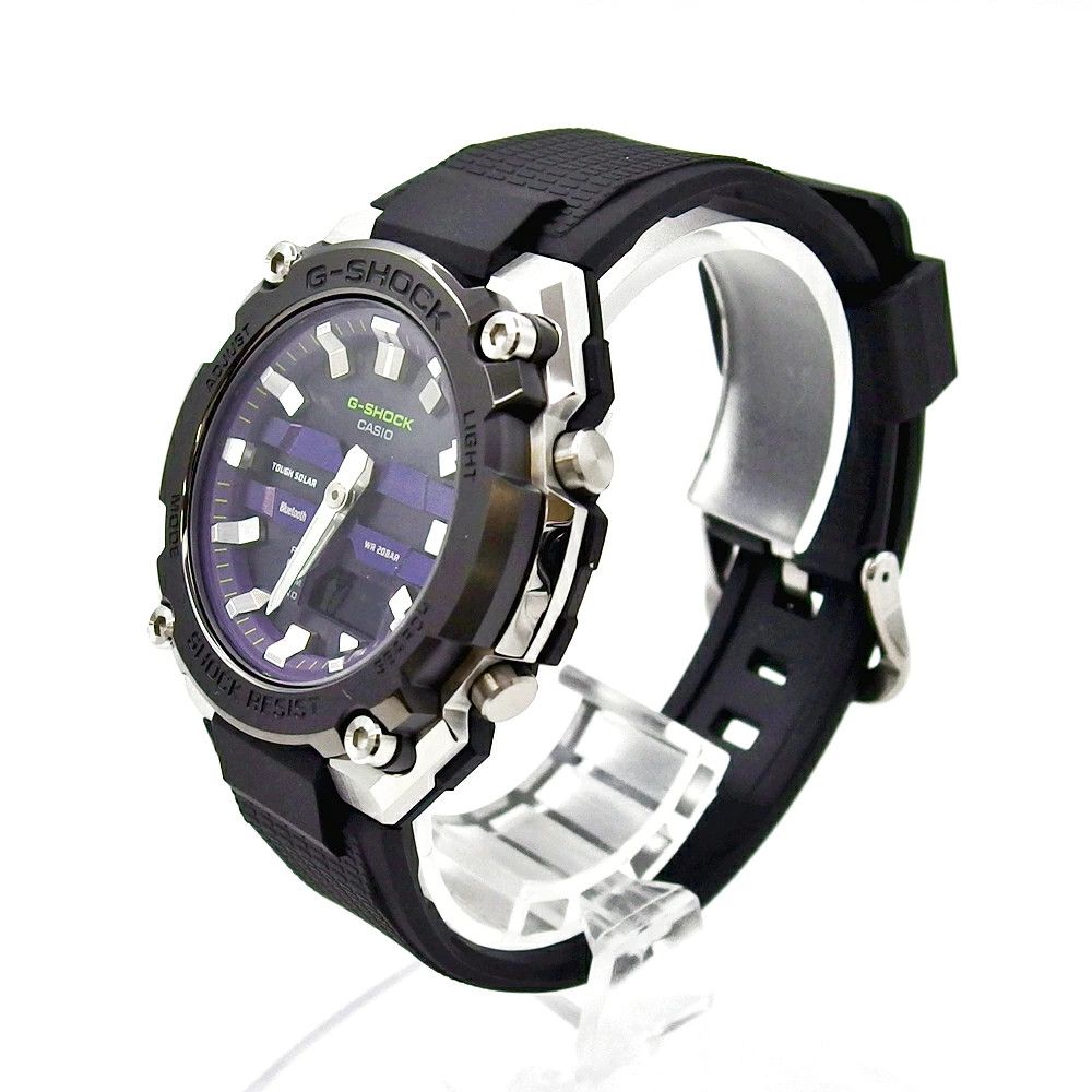 CASIO GST B600A 1A6JF G SHOCK Analog Digital Purple Dial Resin Band Mobile Link