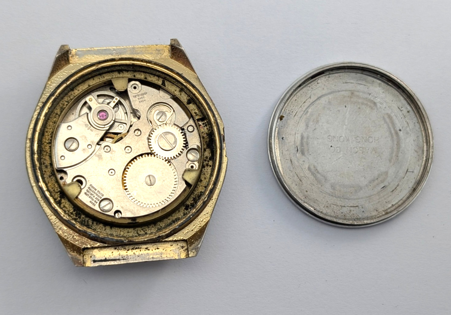 RIVINGTON Electra 23 Datomatic Calendar Vintage Watch Movement 36mm PARTS REPAIR