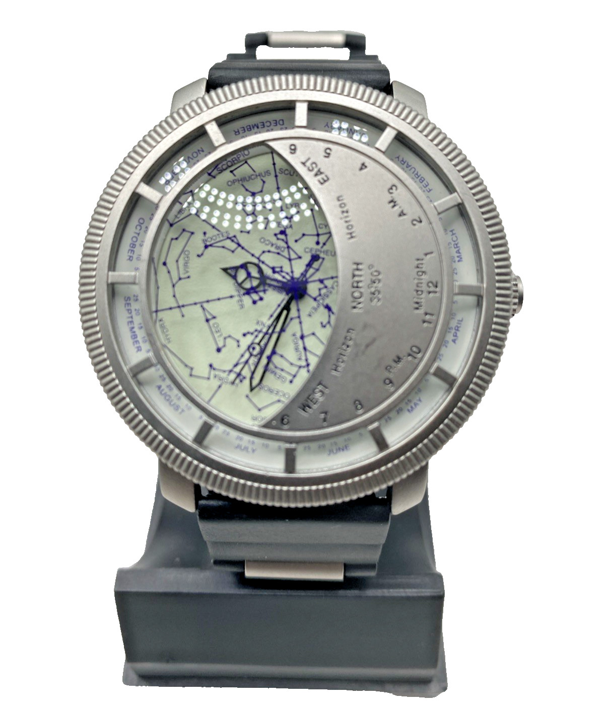 Planisphere 43mm Wristwatch with Star Map Constellation Night sky NASA Astronomy